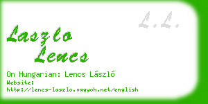 laszlo lencs business card