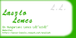 laszlo lencs business card